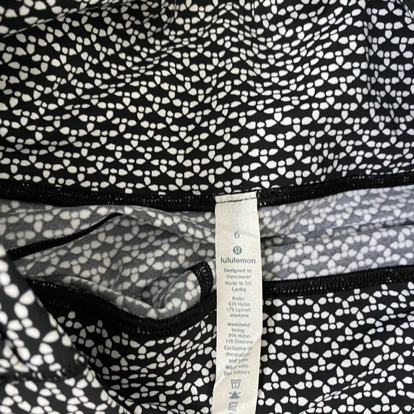 Lululemon Fast & Free Tight 25' black/white patter - Picture 3 of 3
